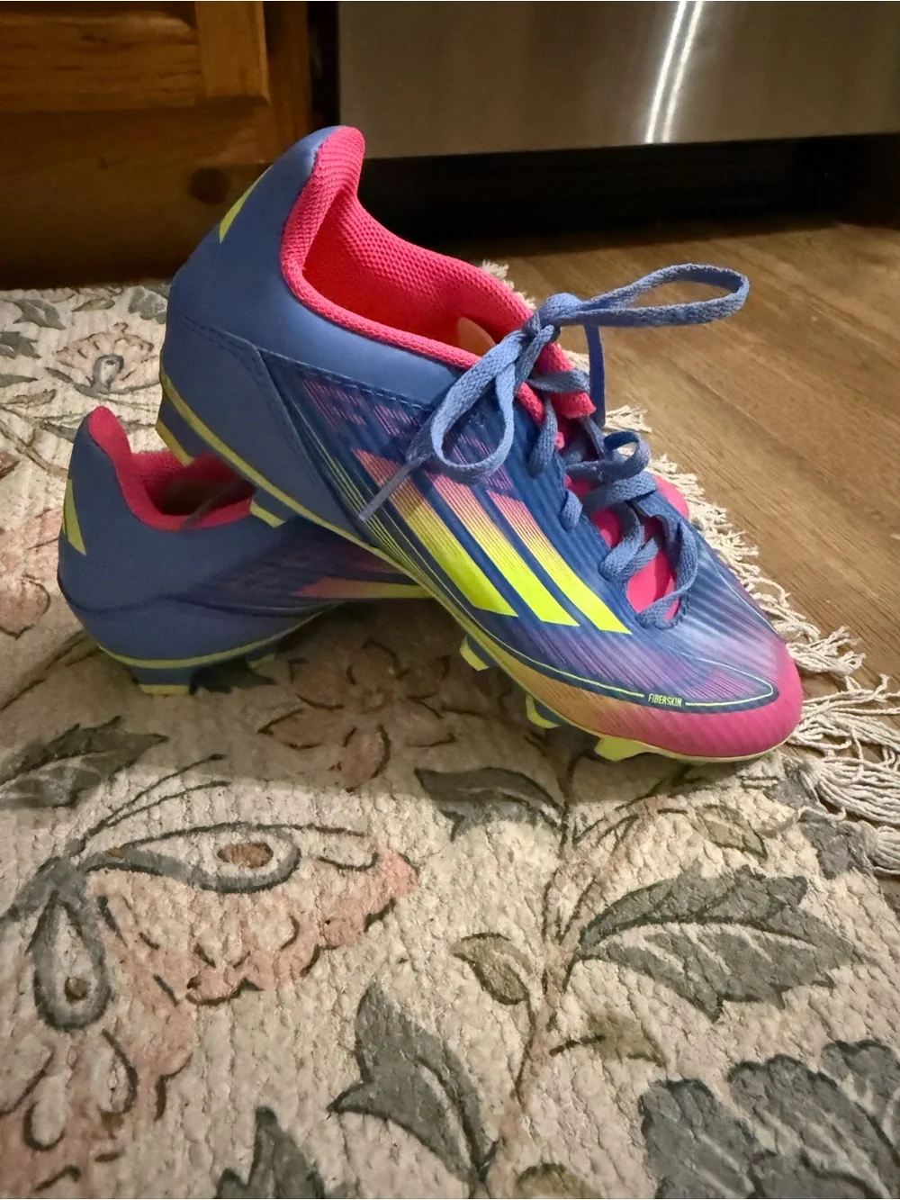 adidas Pink and Yellow Athletic cleats